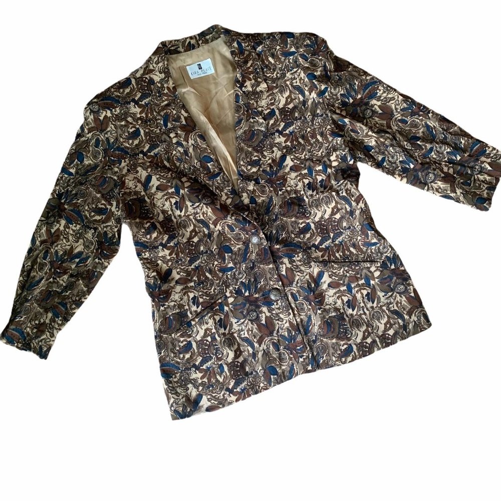 Vintage Kira Place Abstract Print Blazer